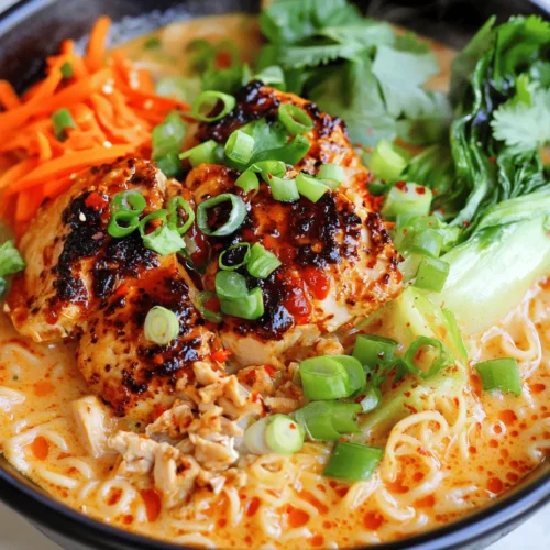 Ramen has long been celebrated as a beloved comfort food worldwide, capturing the hearts and taste buds of millions. This Japanese noodle soup, with its rich broth, tender noodles, and assortment of toppings, has evolved over the years to encompass numerous variations, each offering a unique flavor experience. Among these variations, the Fiery Chicken Ramen with Creamy Garlic Sauce stands out as a tantalizing twist that marries the warmth of traditional ramen with an exhilarating kick of heat. This dish is not just for the spice enthusiasts; it also appeals to those seeking a creamy, comforting bowl of goodness that warms the soul.