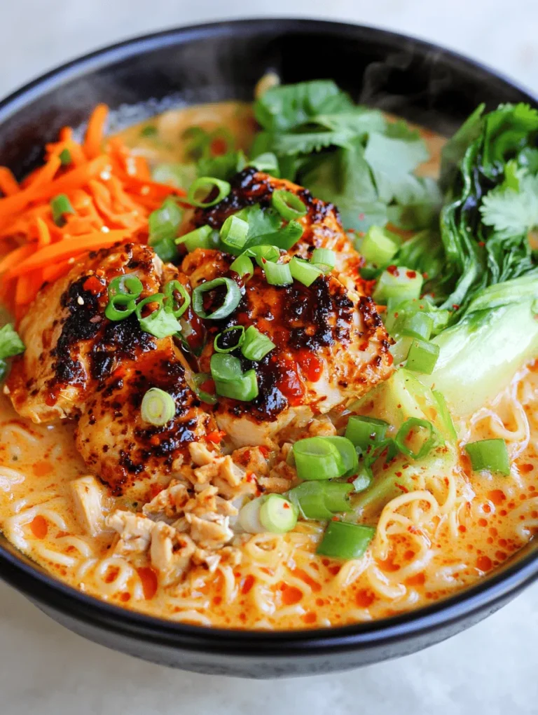 Ramen has long been celebrated as a beloved comfort food worldwide, capturing the hearts and taste buds of millions. This Japanese noodle soup, with its rich broth, tender noodles, and assortment of toppings, has evolved over the years to encompass numerous variations, each offering a unique flavor experience. Among these variations, the Fiery Chicken Ramen with Creamy Garlic Sauce stands out as a tantalizing twist that marries the warmth of traditional ramen with an exhilarating kick of heat. This dish is not just for the spice enthusiasts; it also appeals to those seeking a creamy, comforting bowl of goodness that warms the soul.