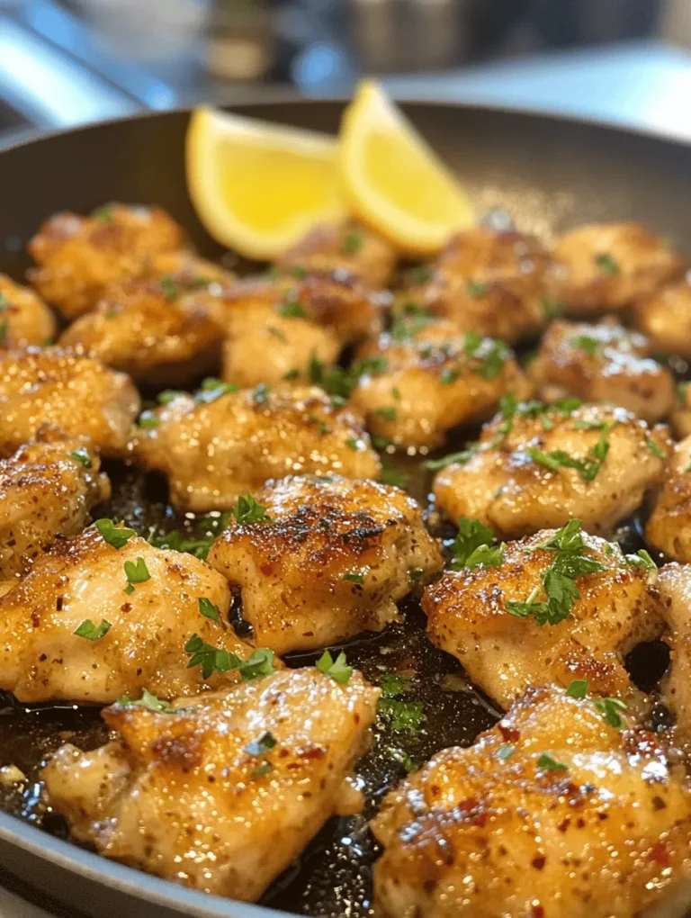 Garlic Butter Chicken Bites are a culinary delight that has quickly become a favorite for many home cooks and dining enthusiasts alike. This dish combines tender pieces of chicken breast with the rich flavors of garlic and butter, creating a savory experience that is hard to resist. Not only does it tantalize the taste buds, but it also offers a comforting familiarity that makes it perfect for any occasion.