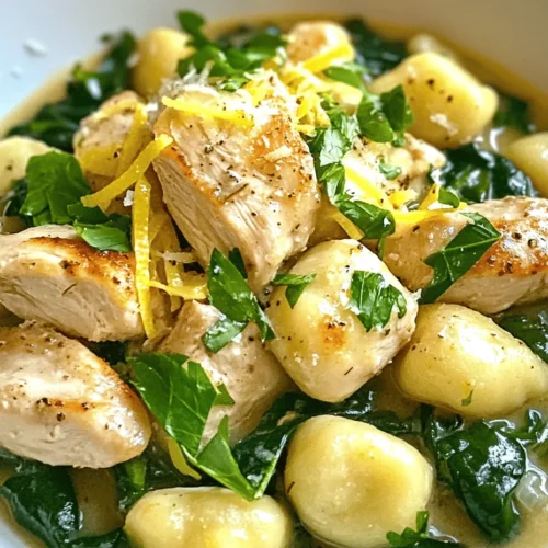 In the hustle and bustle of modern life, finding the perfect balance between convenience and flavor in your meals can often feel like an uphill battle. Enter the One-Pot Lemon Chicken Gnocchi Delight—a dish that not only simplifies the cooking process but also delivers an explosion of flavors that will leave your taste buds dancing. This recipe is a fantastic choice for busy weeknight dinners, family gatherings, or any occasion where you want to impress without spending hours in the kitchen.