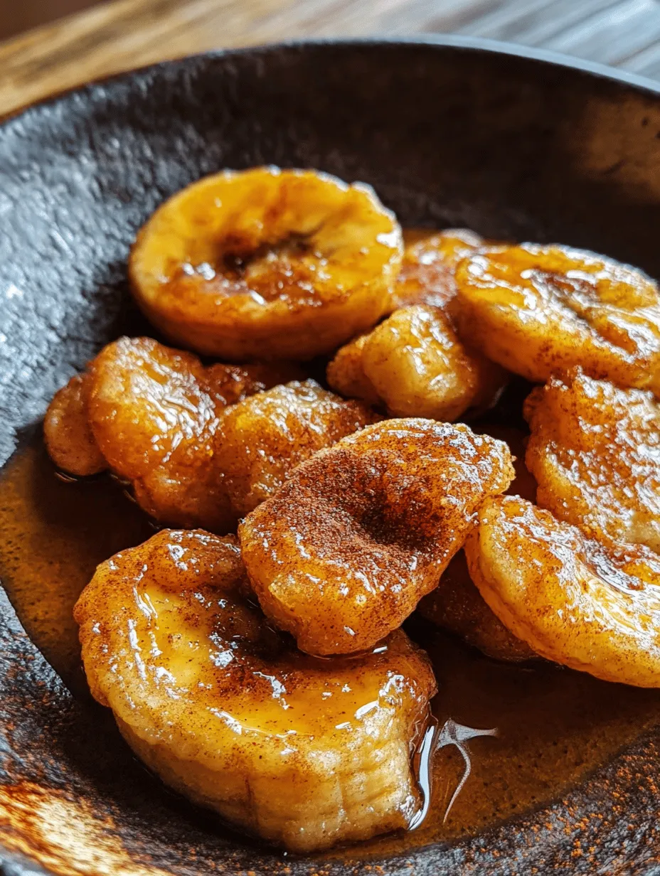 Before frying, proper preparation of the bananas is crucial for achieving optimal results. Begin by peeling your ripe bananas and placing them on a cutting board. The slicing technique is important; for best results, cut the bananas diagonally into thick slices, about 1/2 inch thick. This shape increases the surface area for frying, allowing for a greater caramelization effect and enhancing the overall flavor.