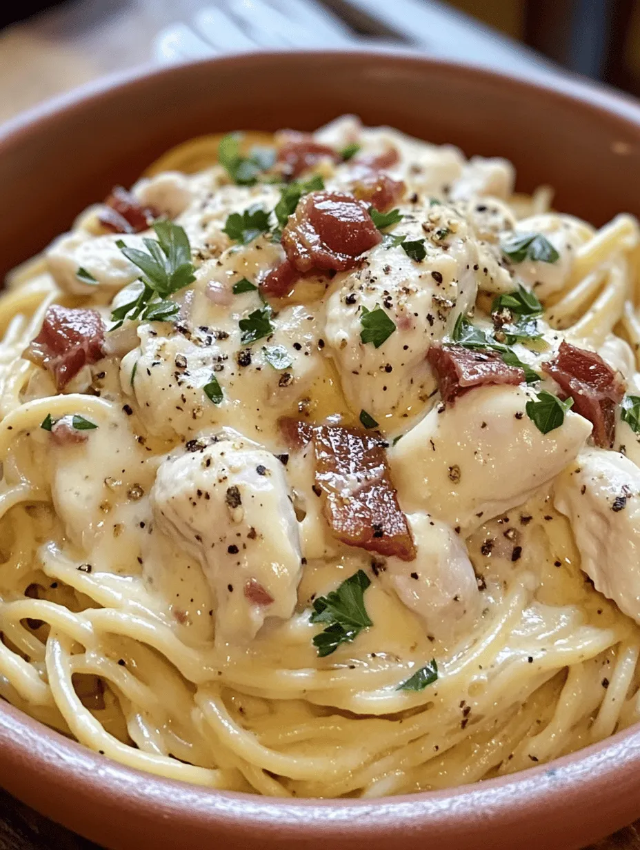 In the world of Italian cuisine, few dishes evoke as much warmth and comfort as Chicken Carbonara. This creamy pasta dish, with its rich flavors and simple preparation, has become a favorite among home cooks and gourmet chefs alike. The very essence of Chicken Carbonara lies in its ability to blend everyday ingredients into a stunning meal that satisfies the palate and warms the heart. Whether you are a busy parent looking for a quick weeknight dinner or someone eager to impress guests with culinary skills, Chicken Carbonara offers the perfect solution.