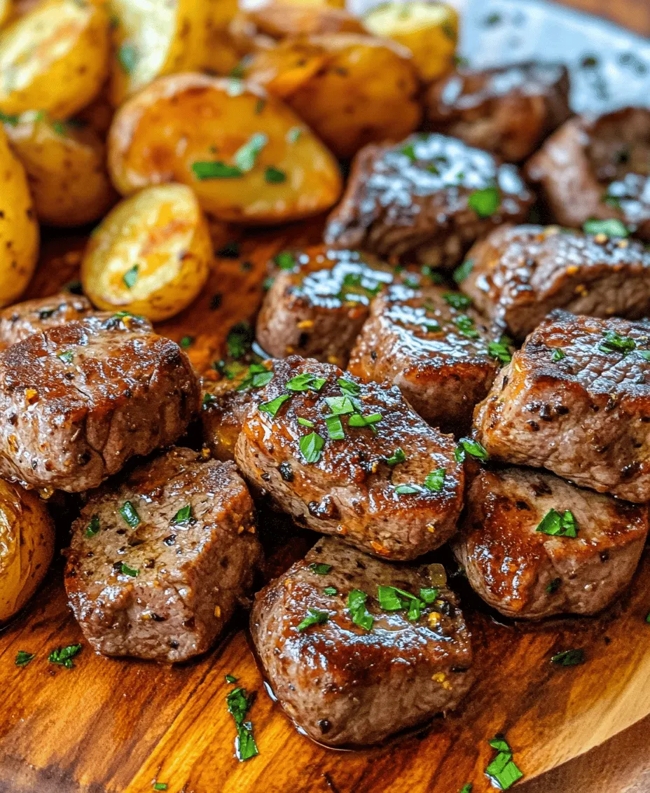 If you’re looking for a dish that perfectly marries rich flavors and comforting textures, look no further than Sizzling Garlic Butter Steak Bites with Crispy Potatoes. This delightful combination is not only straightforward to prepare but is also a guaranteed crowd-pleaser, making it ideal for everything from casual weeknight dinners to special celebrations. Imagine tender, juicy bites of steak coated in a luscious garlic butter sauce, paired with golden, crispy potatoes that provide a satisfying crunch. This dish is the epitome of comfort food, and it brings the joy of cooking at home to a whole new level.