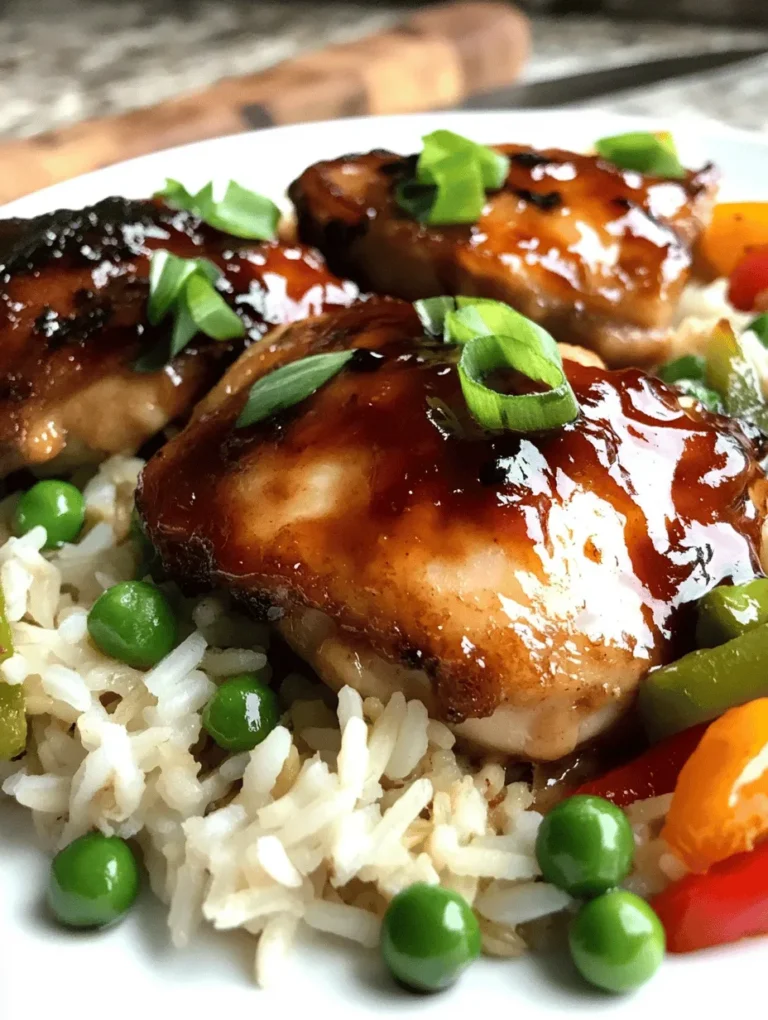 Are you on the lookout for a mouthwatering meal that balances convenience, flavor, and nutrition? Look no further than the One-Pan Honey BBQ Chicken Rice Delight! This dish is not just a treat for your taste buds; it's also an excellent option for busy weeknights when time is of the essence. Imagine tender chicken thighs coated in a luscious blend of honey and smoky BBQ sauce, served over a bed of fluffy rice, all cooked together in a single pan. It's the perfect harmony of sweet, smoky, and savory flavors that will leave your family asking for seconds.