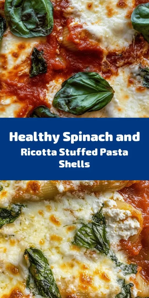 Craving a healthy and delicious dinner? Try these easy Spinach and Ricotta Stuffed Shells! Packed with fresh spinach and cheesy goodness, this recipe combines jumbo pasta shells with a creamy ricotta filling and marinara sauce for a comforting meal. Perfect for busy weeknights, it takes just 50 minutes to prepare and bake. Serve it warm and top with fresh basil or parsley for that extra flair. Your family will love this nutritious veggie dish!