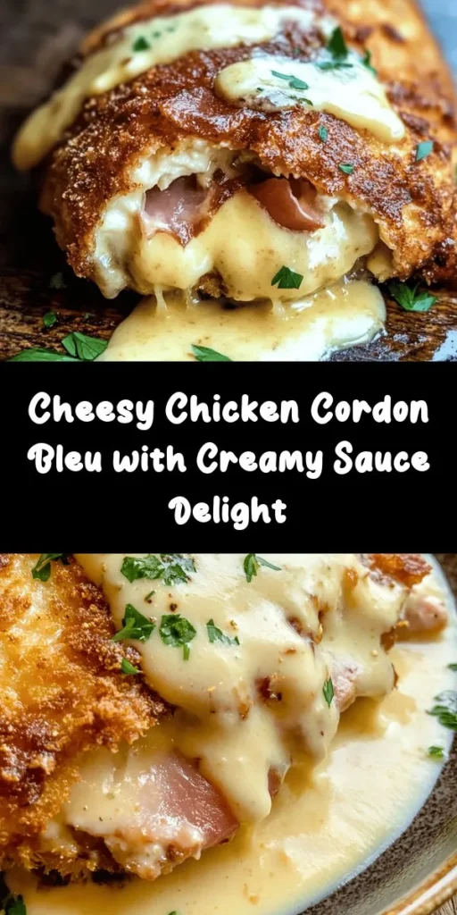 Discover the joy of cooking with this delicately delicious Chicken Cordon Bleu, wrapped in savory prosciutto and creamy Swiss cheese! Perfectly breaded and fried to golden perfection, this dish is complemented by a rich Swiss cheese sauce that will have everyone asking for seconds. With simple ingredients and easy instructions, you can create a restaurant-quality meal at home that your family will love. Get ready to impress your guests with this delightful recipe!