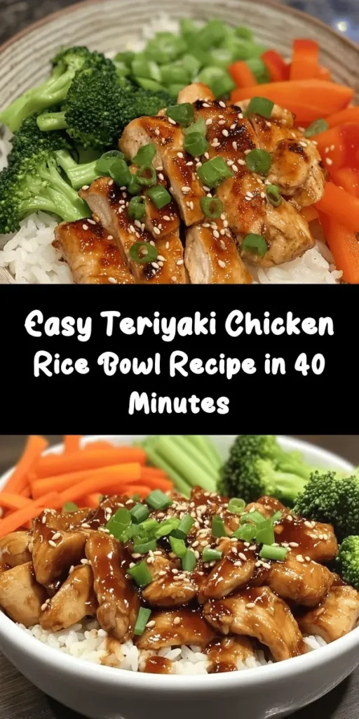 Indulge in this Teriyaki Chicken Rice Bowl that brings a taste of Japan to your kitchen! Perfect for a quick and delicious dinner, this recipe features tender chicken thighs glazed in savory teriyaki sauce, paired with fluffy jasmine rice and vibrant sautéed veggies like broccoli, carrots, and red bell pepper. Garnish with green onions and sesame seeds for an extra crunch. It’s a healthy, hearty meal that's quick to make and full of flavor! Enjoy this delightful bowl any night of the week.