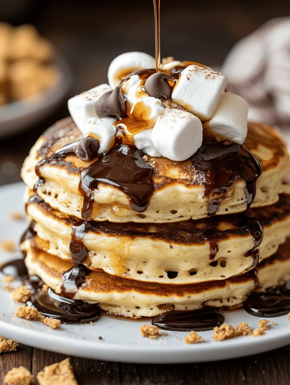 S’mores, a quintessential treat that evokes memories of cozy campfires and starry nights, have captured the hearts and taste buds of many. The delightful combination of gooey marshmallows, rich chocolate, and crunchy graham crackers creates a nostalgic flavor that transports you back to those carefree summer evenings. Now, imagine bringing that classic treat into your morning routine with a delightful twist: S’mores Pancakes!