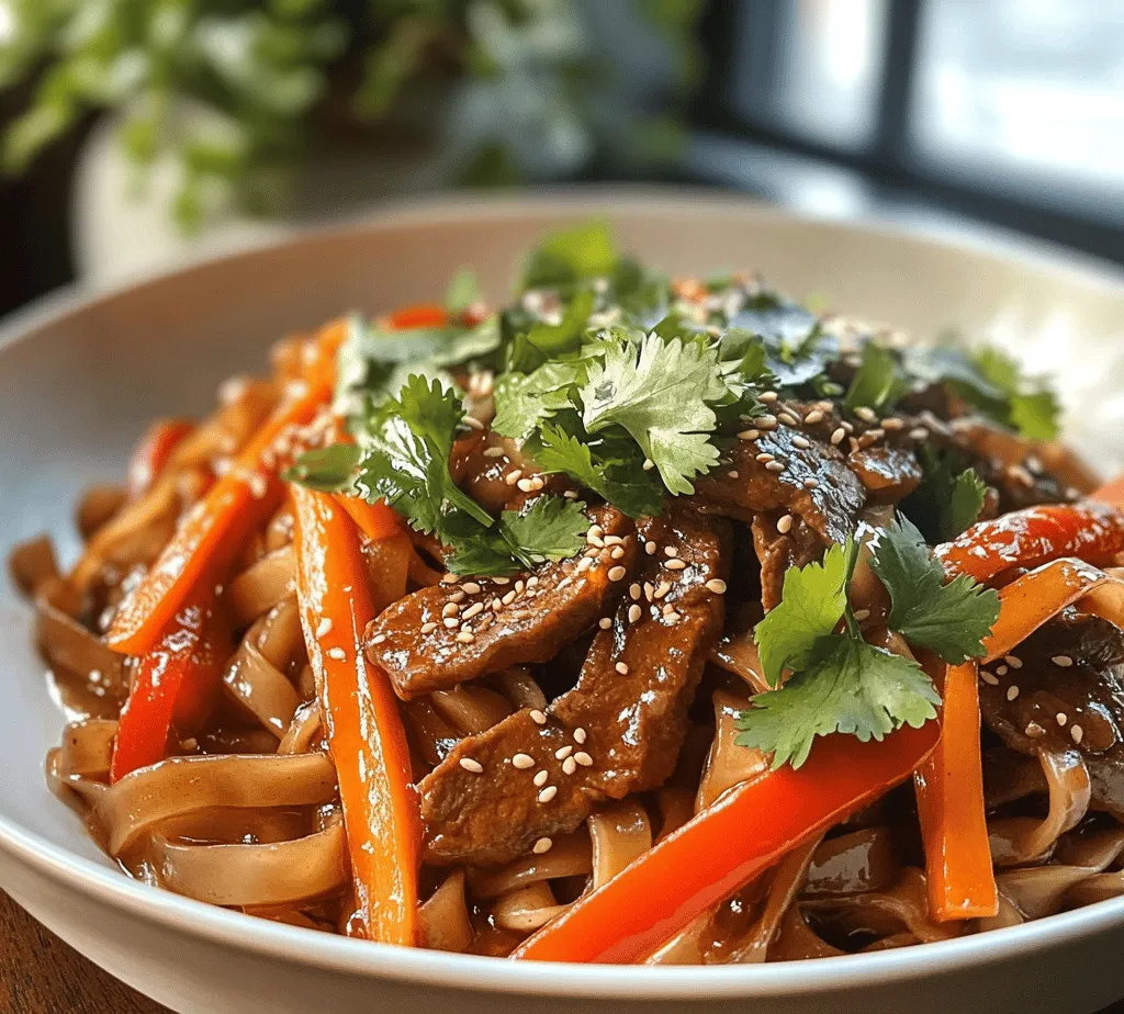 In the busy pace of modern life, finding time to prepare a delicious meal can sometimes feel like a daunting task. However, with this Satisfying Hoisin Beef Noodles recipe, you can whip up a delightful dish that marries convenience with flavor. Ideal for busy weeknights or a cozy weekend dinner, this meal brings together tender beef, vibrant vegetables, and a medley of flavorful sauces, all served over soft flat rice noodles. With its enticing aroma and mouthwatering taste, this dish is sure to satisfy your cravings and nourish your body.