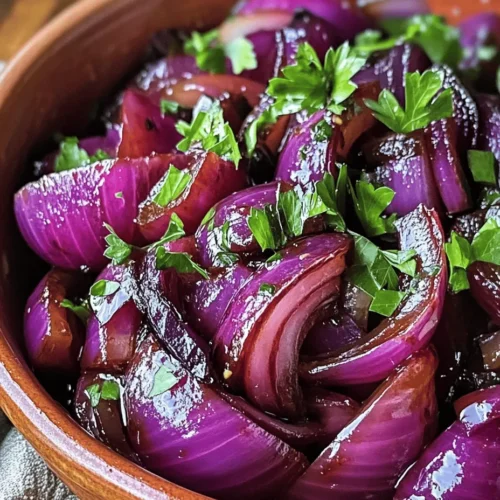 What makes Zesty Sumac Onions so special? It’s all about the unique combination of flavors. The tangy, citrus-like taste of sumac complements the natural sweetness of red onions, creating a balance that elevates any dish. This recipe is particularly appealing to various dietary preferences, including vegan, gluten-free, and paleo diets, making it a great option for gatherings where guests may have different food restrictions.