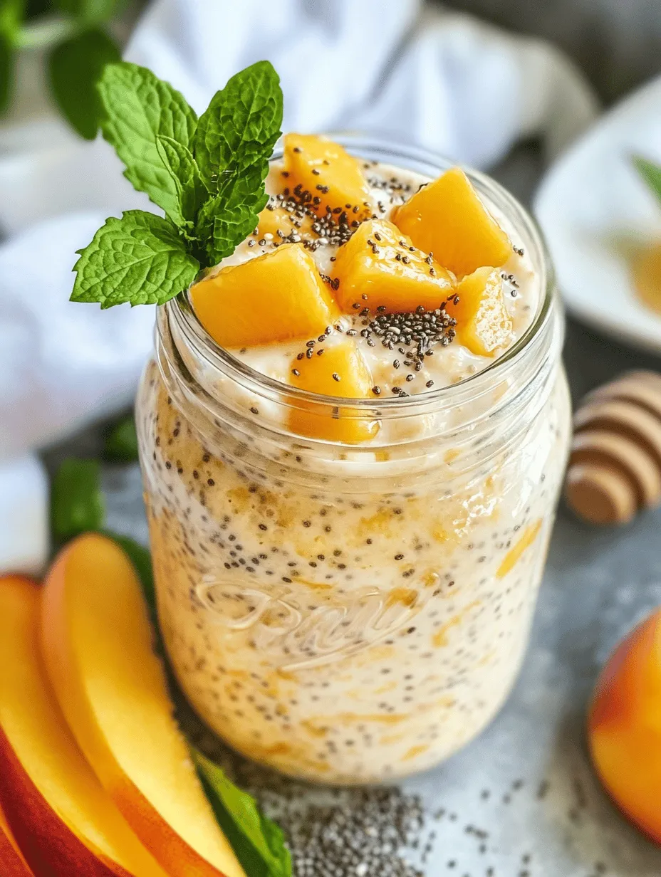 In the modern world where breakfast often becomes a rushed affair, overnight oats have emerged as a popular and convenient breakfast choice. This no-cook method allows you to prepare a nutritious meal in mere minutes the night before, making it perfect for busy mornings or leisurely weekends alike. Among the myriad of flavor combinations, one that stands out is the Irresistible Healthy Overnight Oats with Peaches. This delightful recipe not only satisfies your taste buds but also packs a powerful nutritional punch.