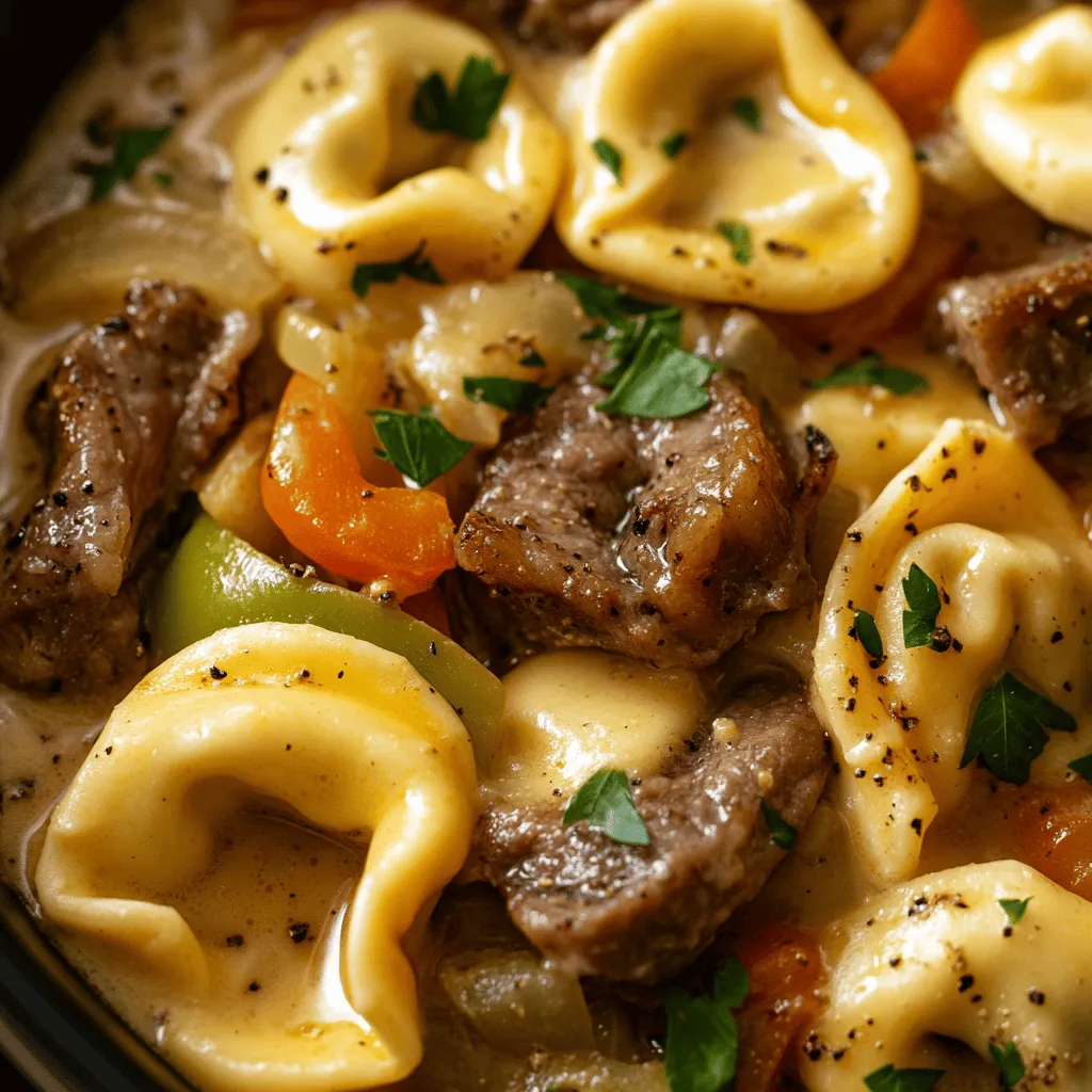 In the world of culinary arts, fusion recipes represent a thrilling intersection of flavors and traditions, where classic dishes meet innovative twists. One such mouthwatering creation is the Cheesesteak Tortellini in Rich Provolone Sauce. At first glance, this dish may seem unconventional, but it artfully combines two beloved staples: the iconic cheesesteak and the delightful, pillowy texture of tortellini. The result is a comforting and hearty meal that promises to tantalize taste buds and warm the hearts of all who indulge.