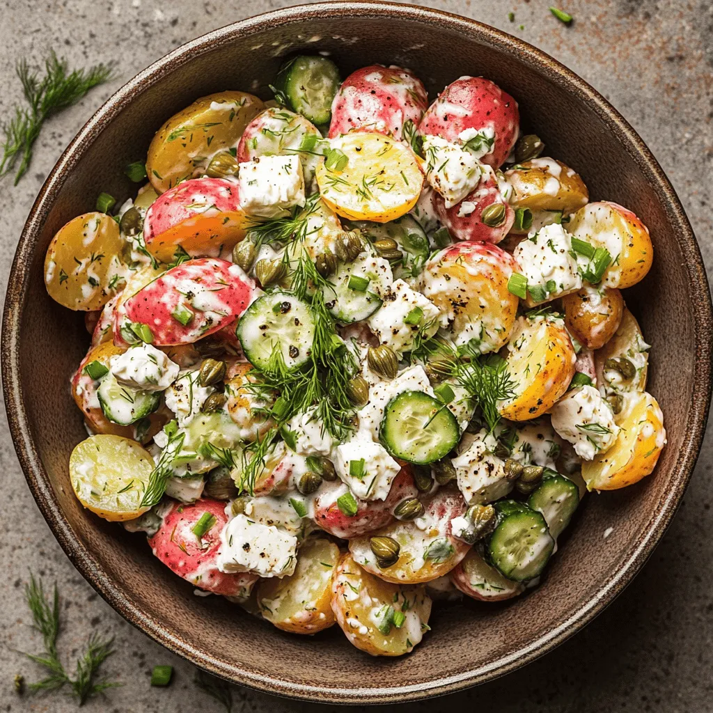 Delve into a culinary adventure with our modern twist on a classic favorite—this is not your grandma's potato salad. Combining the earthy flavors of tender baby potatoes with the creamy richness of Greek yogurt and a touch of zing from Dijon mustard, this recipe redefines what potato salad can be. Gone are the days of bland, mayonnaise-heavy dishes that sit untouched at summer picnics; instead, we bring you a vibrant, refreshing take on a timeless staple that’s sure to impress.