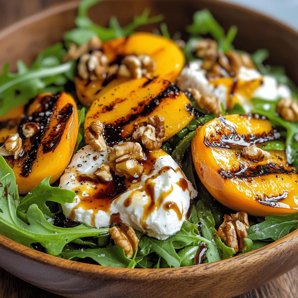 Summer is synonymous with fresh produce, and there’s no better way to celebrate the season than by incorporating seasonal ingredients into your meals. The Grilled Peach and Burrata Salad is not just a dish; it’s an experience that showcases the best that summer has to offer. The sweetness of ripe peaches, enhanced by the grill, pairs beautifully with the rich, creamy burrata. This combination is not only visually stunning but also offers a delightful medley of flavors that can elevate any summer gathering.