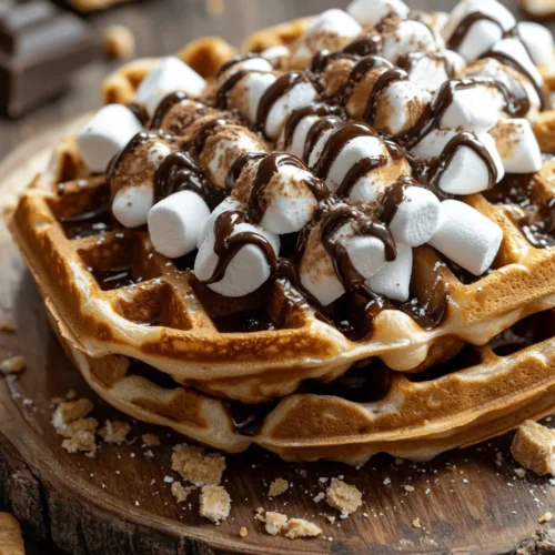 Imagine waking up to the sweet aroma of freshly made waffles that transport you back to childhood camping trips by the crackling campfire. Indulgent S’mores Waffles blend the nostalgic flavors of classic s’mores—chocolate, marshmallows, and graham crackers—into a delightful breakfast treat that is sure to make your mornings unforgettable. This recipe not only captures the essence of those cherished campfire moments but also elevates them into a versatile dish suitable for breakfast, brunch, or even dessert.