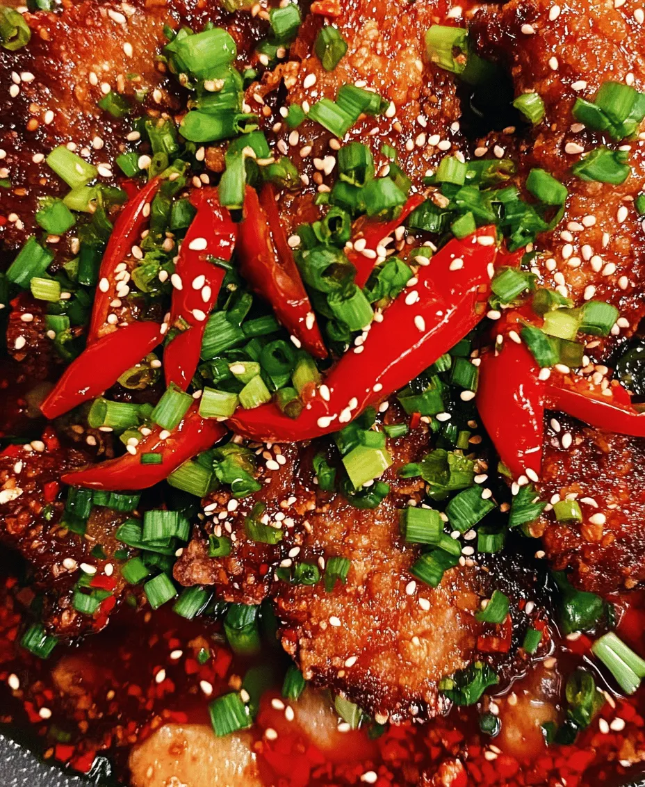 Crispy Chilli Beef is a beloved dish in Asian cuisine, particularly found in Chinese takeout menus around the world. This vibrant and savory dish features tender strips of beef that are battered and fried to a delightful crisp, then tossed in a sweet and spicy sauce that tantalizes the taste buds. The combination of textures—the crunch of the beef and the juicy tenderness of accompanying vegetables—paired with the unique flavors of sweet chili sauce, makes it a standout option for any meal.