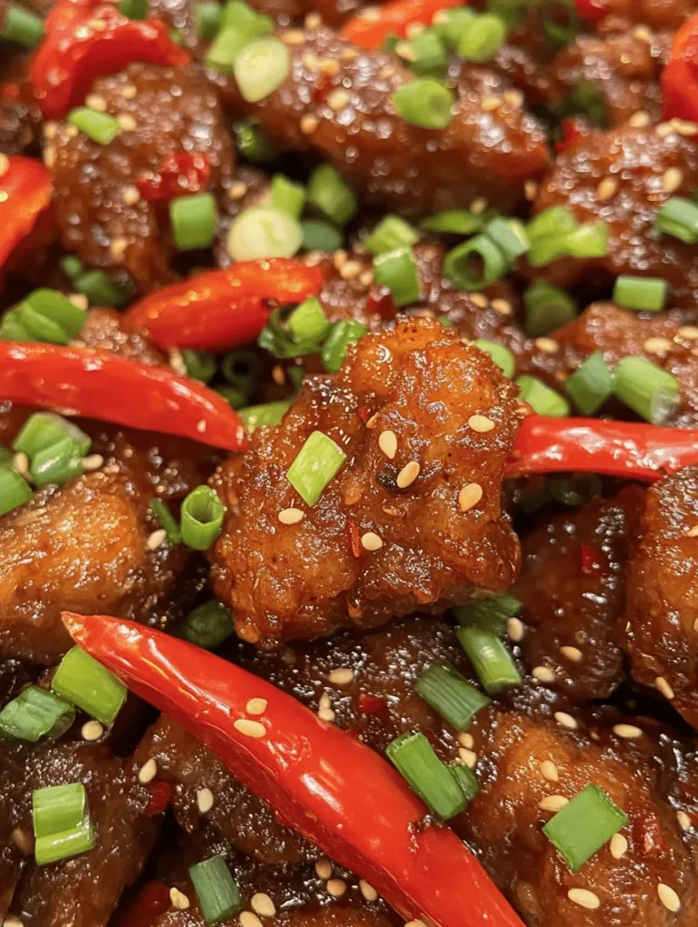 Crispy Chilli Beef is a beloved dish in Asian cuisine, particularly found in Chinese takeout menus around the world. This vibrant and savory dish features tender strips of beef that are battered and fried to a delightful crisp, then tossed in a sweet and spicy sauce that tantalizes the taste buds. The combination of textures—the crunch of the beef and the juicy tenderness of accompanying vegetables—paired with the unique flavors of sweet chili sauce, makes it a standout option for any meal.