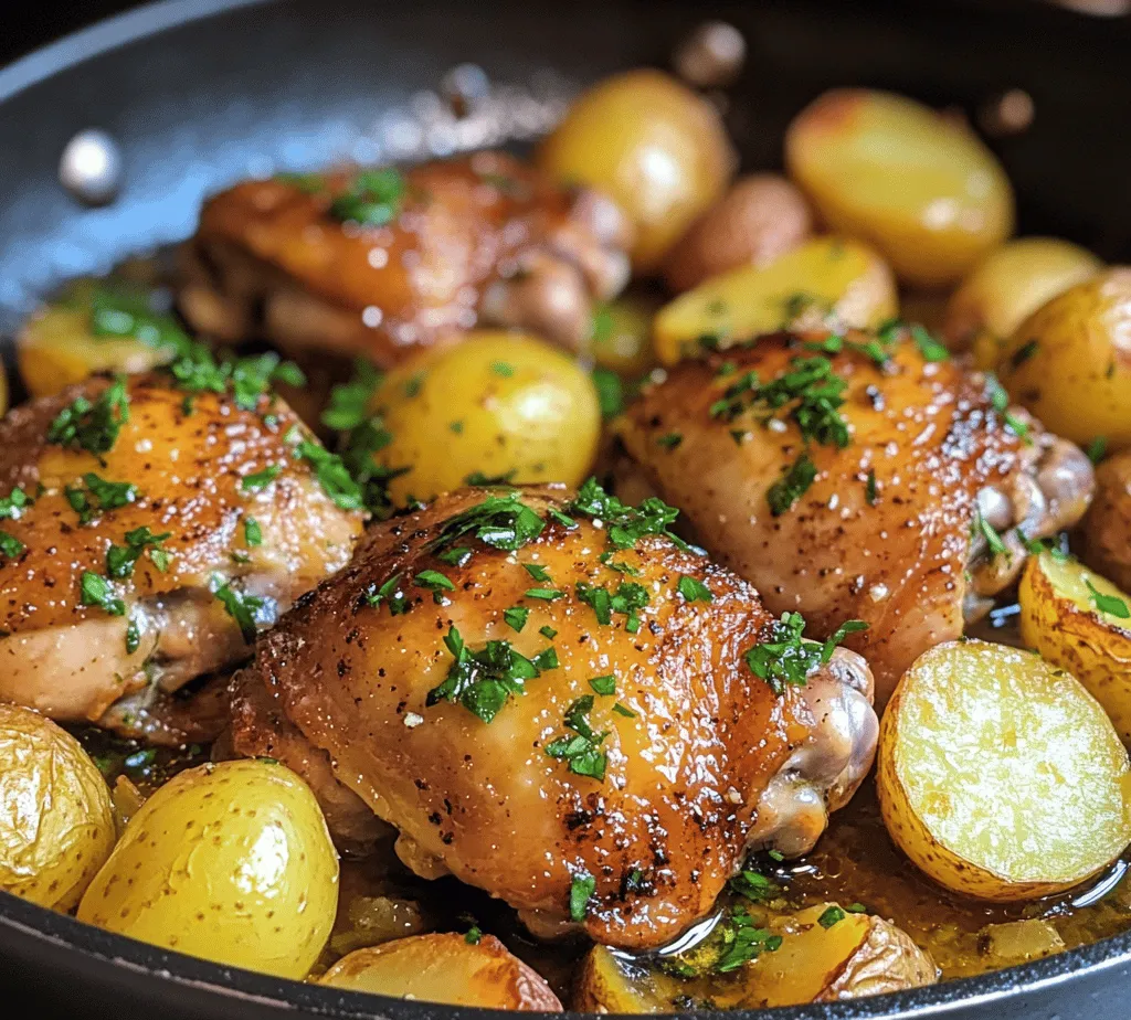 In the fast-paced world of home cooking, one-pan meals have surged in popularity, offering a convenient and delicious solution for busy families. The Garlic Butter Chicken and Potatoes Skillet is a shining example of this trend, combining the rich flavors of garlic and butter with tender chicken thighs and hearty baby potatoes. This dish is not only easy to prepare but also brings a comforting warmth to the dinner table, making it the perfect choice for both weeknight dinners and family gatherings. Whether you’re a seasoned cook or a beginner in the kitchen, this recipe promises to deliver a satisfying meal that will leave everyone asking for seconds.