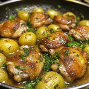 In the fast-paced world of home cooking, one-pan meals have surged in popularity, offering a convenient and delicious solution for busy families. The Garlic Butter Chicken and Potatoes Skillet is a shining example of this trend, combining the rich flavors of garlic and butter with tender chicken thighs and hearty baby potatoes. This dish is not only easy to prepare but also brings a comforting warmth to the dinner table, making it the perfect choice for both weeknight dinners and family gatherings. Whether you’re a seasoned cook or a beginner in the kitchen, this recipe promises to deliver a satisfying meal that will leave everyone asking for seconds.