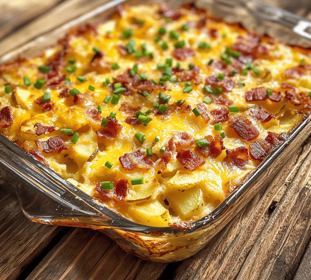 The Cheesy Bacon Potato Breakfast Casserole is more than just a simple breakfast; it’s a culinary hug in a dish. With layers of tender potatoes, crispy bacon, creamy cheese, and fluffy eggs, it offers a delicious way to kick-start your day. Whether you’re hosting a weekend brunch, preparing a cozy family breakfast, or meal prepping for busier weekdays, this casserole is versatile enough to fit any occasion. Its ease of preparation and ability to serve a crowd make it a favorite in many households.
