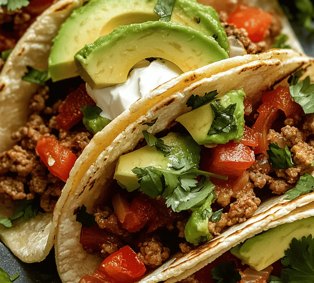 Ground turkey is a lean protein that has gained popularity over the years as a healthier alternative to beef or pork. It’s known for its mild flavor, which allows it to absorb the spices and ingredients it’s cooked with, making it an ideal base for many recipes, especially tacos. One of the most significant advantages of ground turkey is its low-fat content. According to the USDA, a 3-ounce serving of ground turkey contains about 170 calories and only 8 grams of fat, compared to the 25 grams of fat typically found in ground beef. This makes it a heart-healthy option for those looking to reduce their fat intake while still enjoying flavorful meals.