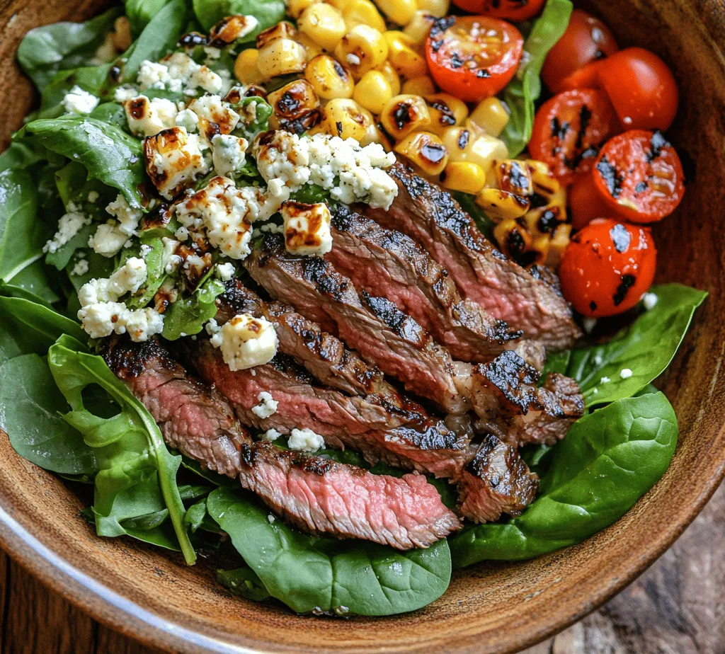 If you're looking for a salad that combines bold flavors with nutritious ingredients, the Balsamic Steak Gorgonzola Salad with Grilled Corn is the perfect choice. This dish is not just a salad; it's a well-balanced meal brimming with protein, healthy fats, and a variety of vitamins. The savory grilled flank steak pairs beautifully with the tangy Gorgonzola cheese, while the fresh salad greens and sweet grilled corn add layers of flavor and texture that elevate this dish to new heights.