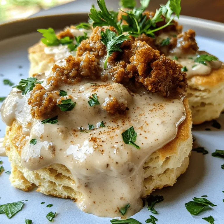 If you’re looking for a dish that embodies the essence of comfort food, look no further than Chorizo Crumble Biscuits & Creamy Gravy. This delightful recipe combines the rich, spicy flavors of chorizo sausage with fluffy, buttery biscuits, creating a mouthwatering meal perfect for breakfast or brunch gatherings. The harmonious blend of textures and tastes not only makes this dish a crowd-pleaser but also elevates a traditional Southern classic into something uniquely vibrant and delicious.