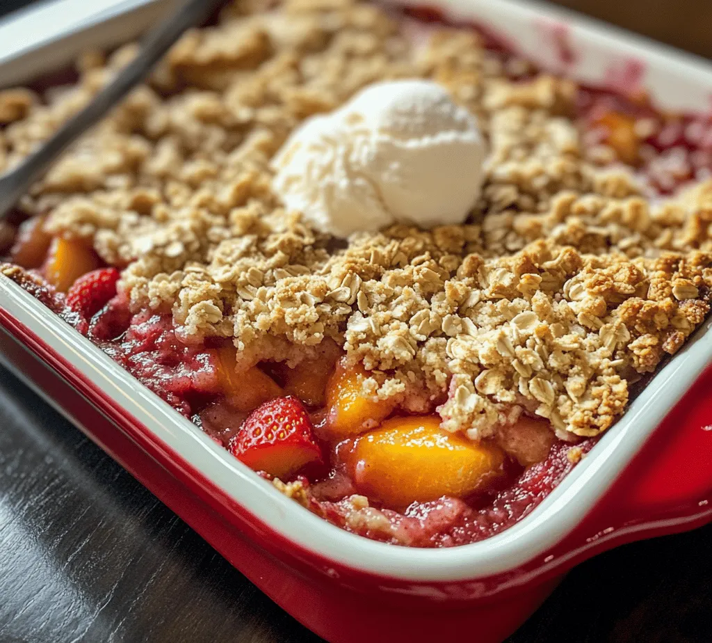 As the sun begins to shine a little brighter and the air carries the sweet scent of summer, there's nothing quite as inviting as a warm, homemade dessert featuring the season's freshest fruits. Enter the Strawberry Peach Crisp, a delightful dish that perfectly captures the essence of summer. This dessert is not only visually appealing with its vibrant colors but also delivers a symphony of flavors and textures that are sure to please any palate. Whether you're hosting a garden party, celebrating a family gathering, or simply treating yourself after a long day, this crisp is the ideal choice.