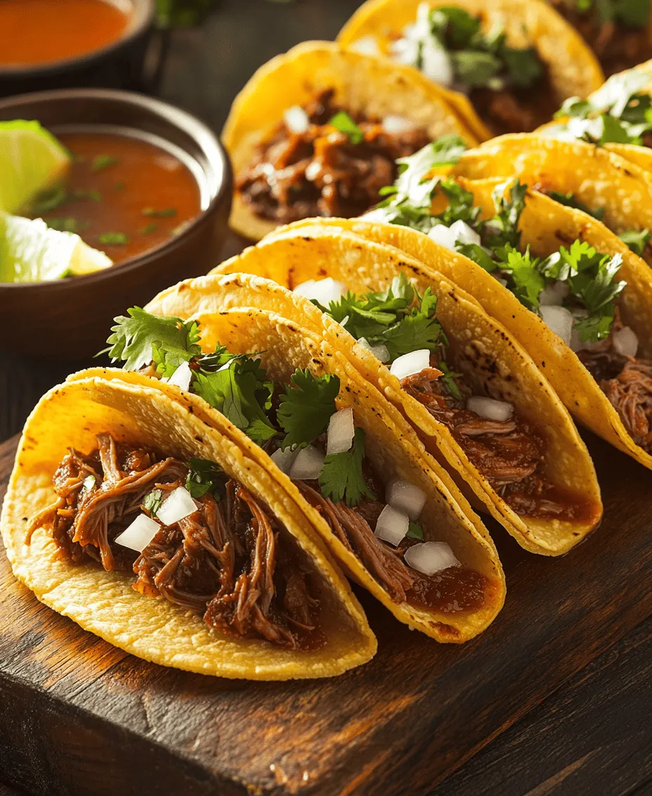 Birria tacos have taken the culinary world by storm, captivating the hearts and palates of food lovers across the globe. Originating from the vibrant and rich tapestry of Mexican cuisine, these delicious tacos are more than just a meal—they are a cultural experience. Traditionally enjoyed at special occasions and family gatherings, birria is a dish that embodies the spirit of togetherness, flavor, and heritage. The tantalizing combination of slow-cooked meat, aromatic spices, and fresh toppings creates a comforting dish that is perfect for any occasion, whether it's a festive celebration or a cozy weeknight dinner.