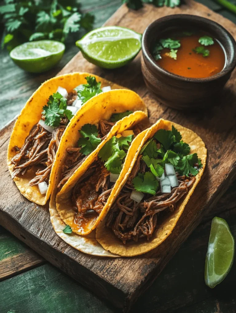 Birria tacos have taken the culinary world by storm, captivating the hearts and palates of food lovers across the globe. Originating from the vibrant and rich tapestry of Mexican cuisine, these delicious tacos are more than just a meal—they are a cultural experience. Traditionally enjoyed at special occasions and family gatherings, birria is a dish that embodies the spirit of togetherness, flavor, and heritage. The tantalizing combination of slow-cooked meat, aromatic spices, and fresh toppings creates a comforting dish that is perfect for any occasion, whether it's a festive celebration or a cozy weeknight dinner.