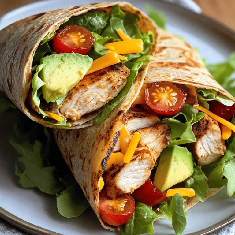 At the heart of our savory grilled chicken wraps is boneless, skinless chicken breasts. This particular cut of chicken is celebrated for its health benefits, as it serves as a lean protein source. Chicken breast is low in fat and packed with protein, making it a popular choice for those looking to maintain or lose weight while still enjoying flavorful meals. Additionally, its mild flavor allows it to absorb marinades and spices effectively, making it a versatile ingredient in a variety of recipes.