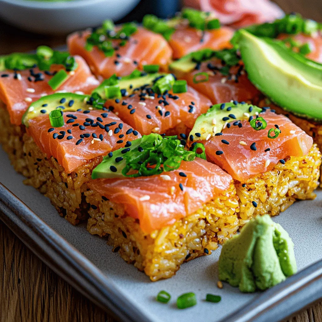 In the ever-evolving world of culinary trends, Salmon Crispy Rice has emerged as a standout dish that beautifully marries traditional sushi elements with a modern twist. This innovative creation features a base of crispy sushi rice topped with fresh salmon, offering a delightful combination of flavors and textures that is both satisfying and visually appealing. As more people discover the joys of this dish, it's quickly gaining popularity in both upscale restaurants and home kitchens, making it a perfect choice for a variety of dining occasions, from casual gatherings to formal celebrations.