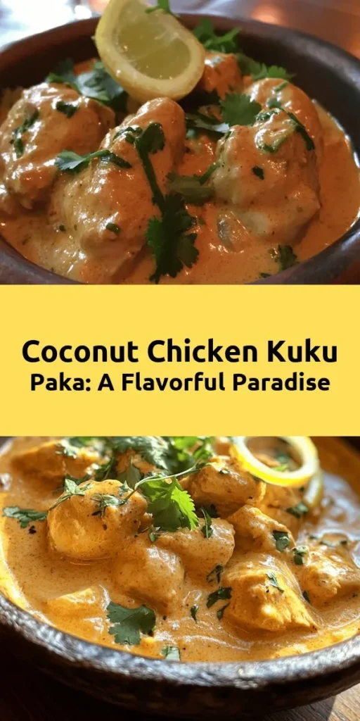Discover the deliciousness of Kuku Paka Delight, a flavorful chicken dish that brings together the richness of coconut milk and a blend of spices. This easy recipe features marinated chicken simmered with sautéed onions, garlic, and ginger, creating a comforting meal perfect for any day. With just a few simple steps, you’ll have a tender, aromatic dish ready to serve with rice or chapati. Elevate your dinner with this delightful recipe the whole family will love!