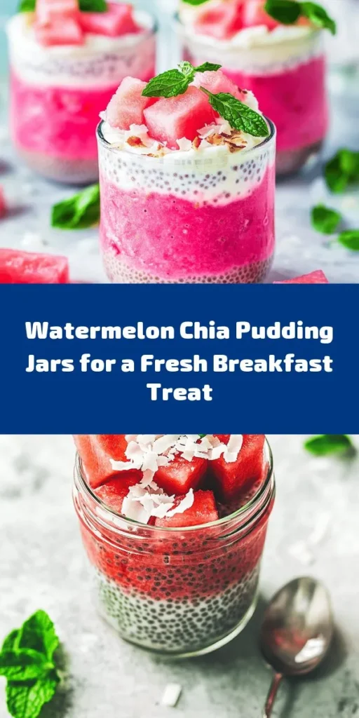 Start your day off right with this Refreshing Watermelon Chia Pudding Breakfast Jar! Perfect for hot summer mornings, this delightful recipe features creamy chia pudding made with fresh watermelon, coconut milk, and a hint of vanilla. It’s easy to prepare and can be made ahead of time. Layer with juicy watermelon cubes and top with fresh mint, almonds, or coconut for a delicious twist. Enjoy a nutritious and satisfying breakfast that's as beautiful as it is tasty!