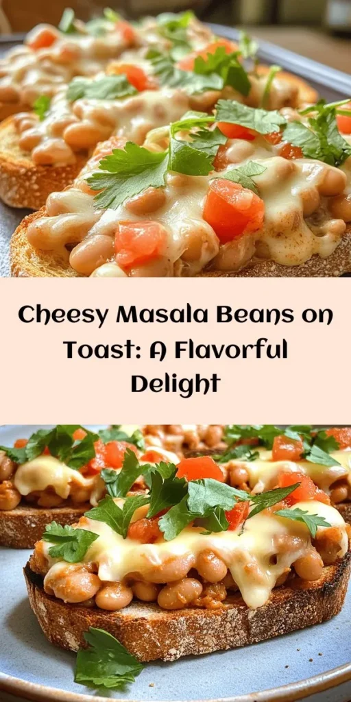 Elevate your breakfast game with this Cheesy Masala Beans on Toast recipe! Featuring creamy white beans infused with aromatic spices like cumin and garam masala, this dish is bursting with flavor. Simply sauté onions, garlic, and ginger, mix in tomatoes and spices, then fold in your choice of cheese for a cheesy twist. Serve over crispy whole grain or sourdough bread and top with fresh cilantro for a delicious and satisfying meal. Perfect for any time of day!