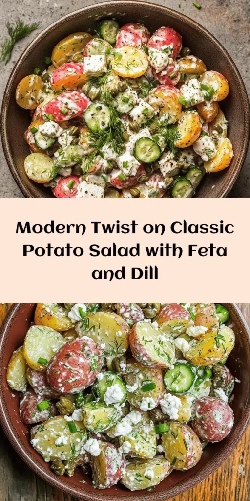 Discover a fresh take on a classic with this Not Your Grandma's Potato Salad! Made with tender baby potatoes, creamy Greek yogurt, and zesty Dijon mustard, this recipe is packed with vibrant flavors. Red onions, dill, capers, and feta cheese add a delightful twist, while a hint of smoked paprika gives it a unique depth. Chill and serve for a dish that's perfect for picnics, BBQs, or family gatherings. Elevate your side dish game with this delicious salad!