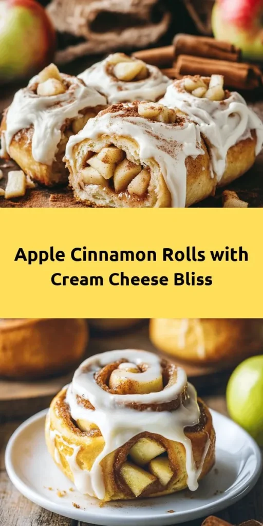 Treat yourself to soft and fluffy Apple Cinnamon Rolls topped with luscious cream cheese frosting! This delicious recipe combines the tartness of Granny Smith apples with warm cinnamon and nutmeg, all wrapped in a homemade dough that's easy to make. With simple ingredients and a bit of love, you'll have a delightful breakfast or dessert that everyone will crave. Perfect for gatherings or cozy weekends, serve warm and watch them disappear!