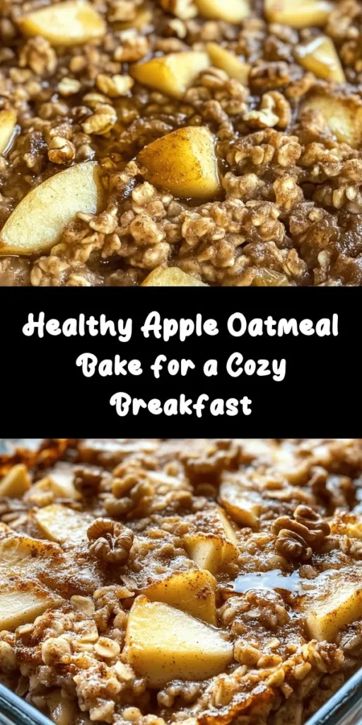 Start your day right with this Healthy Apple Oatmeal Breakfast Bake! This simple recipe combines rolled oats, sweet apples, and warm spices for a delicious and nutritious breakfast. With just a few ingredients like almond milk, maple syrup, and optional nuts or dried fruit, it’s perfect for meal prep or serving a crowd. Bake it up in under an hour, and enjoy a wholesome treat that will keep you energized throughout the morning!