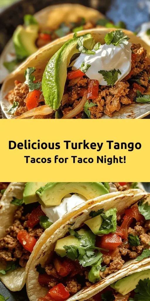 Get ready to spice up Taco Tuesday with these Turkey Tango Tacos! Packed with ground turkey, colorful veggies, and hearty black beans, this recipe is a deliciously healthy twist on classic tacos. It’s easy to make, taking only 30 minutes from start to finish. Customize with your favorite toppings like avocado, sour cream, or salsa for a flavorful meal everyone will love. Perfect for a family dinner or a fun gathering with friends!