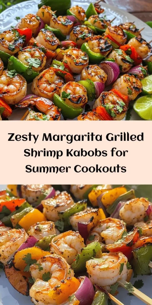 Elevate your summer grilling with these Juicy Margarita Grilled Shrimp Kabobs! Bursting with flavor from a zesty marinade of lime, orange juice, and a splash of tequila (if you dare), these kabobs are perfect for any occasion. Combine tender shrimp with colorful bell peppers and onions, then grill to perfection for a juicy bite. Garnish with fresh cilantro and lime wedges for a refreshing touch. Perfect for easy weeknight dinners or festive gatherings!